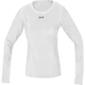 GORE Wear Windproof Women's Thermal Inner Layer Shirt, GORE M WINDSTOPPER Base Layer Thermo L/S Shirt, Size: M, Color: Light Grey/White, 100321