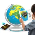 Shifu Play - Orboot Earth (App Based) - Educational AR Globe with 400 Wonders | STEM Toy Gift For Kids 4-10 Years | Works with iPads, iPhones, Android tablets/phones (No Borders, No Names On Globe)