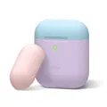 elago AirPods Duo Case, [Body-Lavender/Top-Pastel Blue, Lovely Pink]