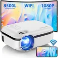 DBPOWER L21 LCD Video Projector, 8000Lumes, 1080P Supported Full HD Projector Mini Movie Projector with HDMIx2/USBx2, Compatible with Chromecast/TV Stick/Smart phone/PC/TV/DVD[Latest Upgrade]