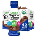 Orgain Organic 26g Grass Fed Whey Protein Shake, Creamy Chocolate - Meal Replacement, Ready to Drink, Low Net Carbs, No Sugar Added, Gluten Free, 14 Fl Oz (Pack of 12) (Packaging May Vary)