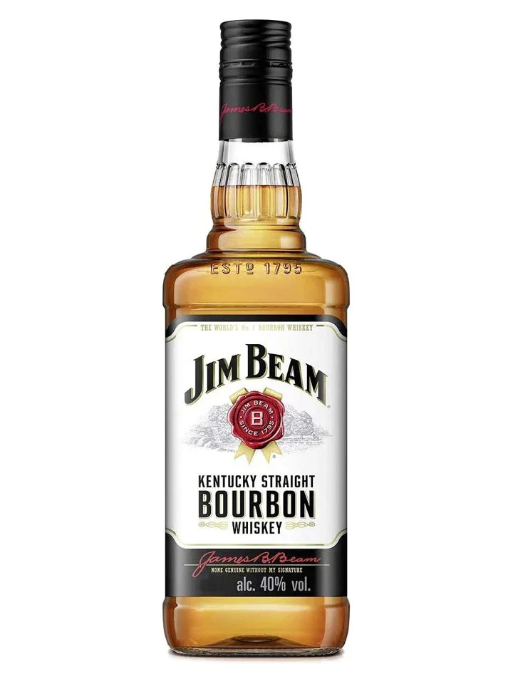Jim Beam White Label 40% Kentucky Straight Bourbon Whiskey 1L