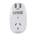 Crest PWA04994 USA Adaptor with USB Charging