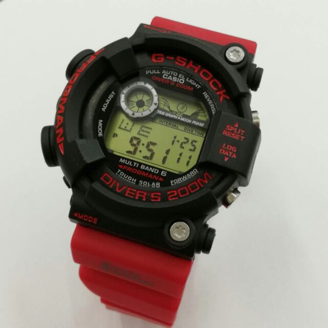 G shock Frogman Merah Hitam Jam Lelaki
