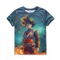 3D Dragon Ball Super Anime Dark Goku Printed Men's Fashion Short Sleeve T-Shirt