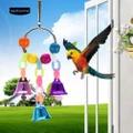 Bird Bell String Chain Parrot Bite Chewing Toy Hanging Cage Decoration