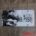 Elvis Presley Carplates Retro vintage Metal tin signs License wall art craft