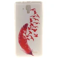 Soft TPU Case With Red Feathers for Lenovo A536