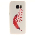 Soft TPU Case Red Feathers for Samsung Galaxy S7