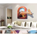 3D Funny Wall Stickers Waterproof Wallpaper Entrance Sofa TV Background Wall Decor Mural