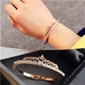 S925 Silver PVD Gold Bracelet Korean Fashion For Women Ladies Girl [Y004]