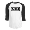 Nine Inch Nails Rock Band NIN Men's 3/4 Sleeve Athletic Baseball Jersey