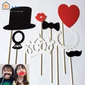 ABH?8x Photography Props Paper Lips Beard Hat Heart Decor For Party Cosplay