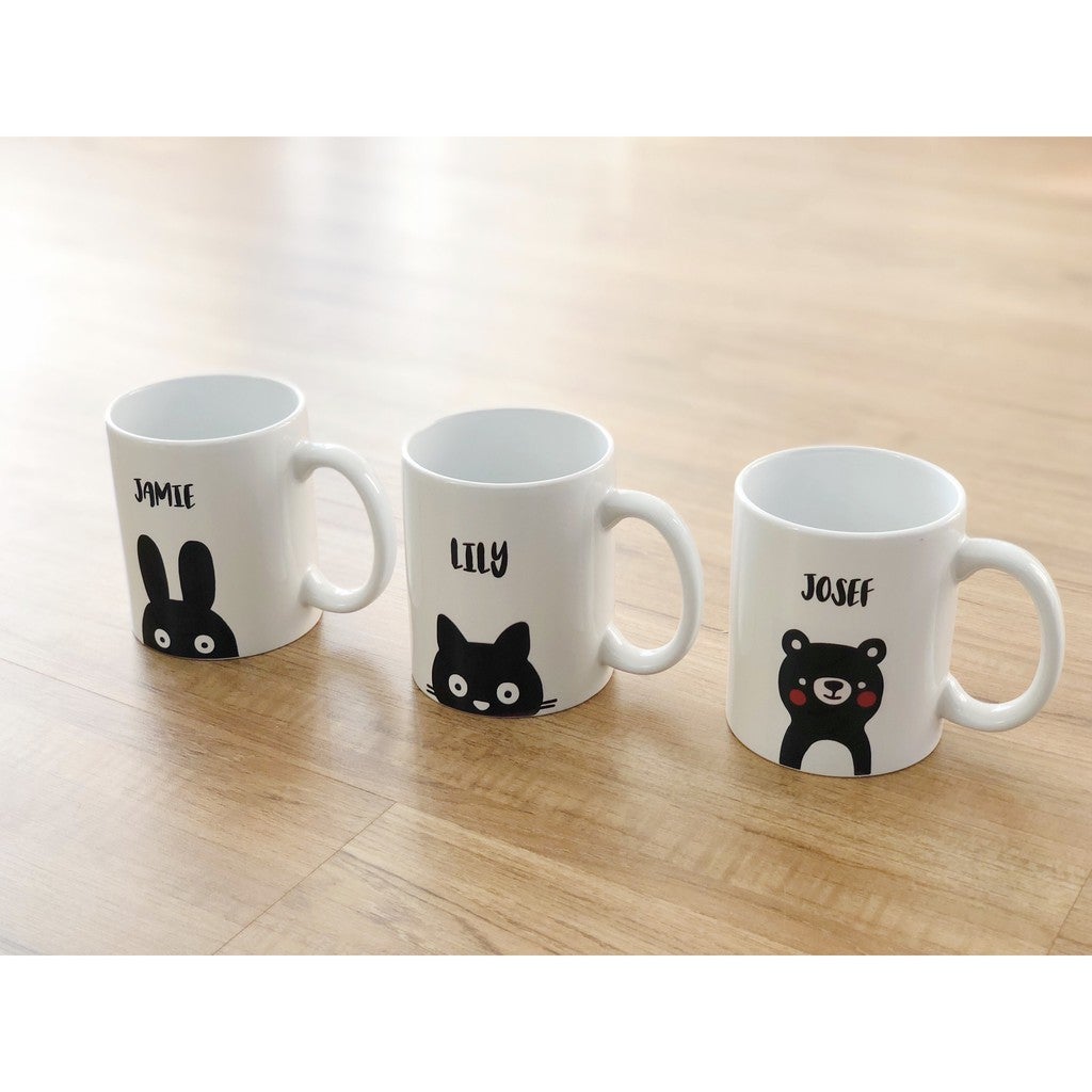 Jamie, Lily & Josef sublimation white mugs 11oz/325ml (CUSTOM MUG DESIGN)