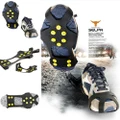 Mountaineering Shoe Covers Pair Protector Rubber 10 Teeth