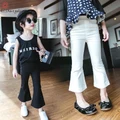 Children's Pants Girls Casual Fashion Flared Pants Cropped Pants