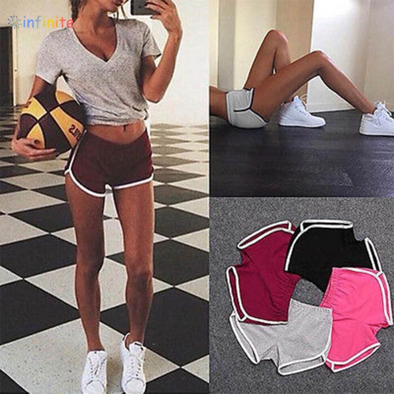 Elastic Waist Women All-match Loose Soft Cotton Casual Short