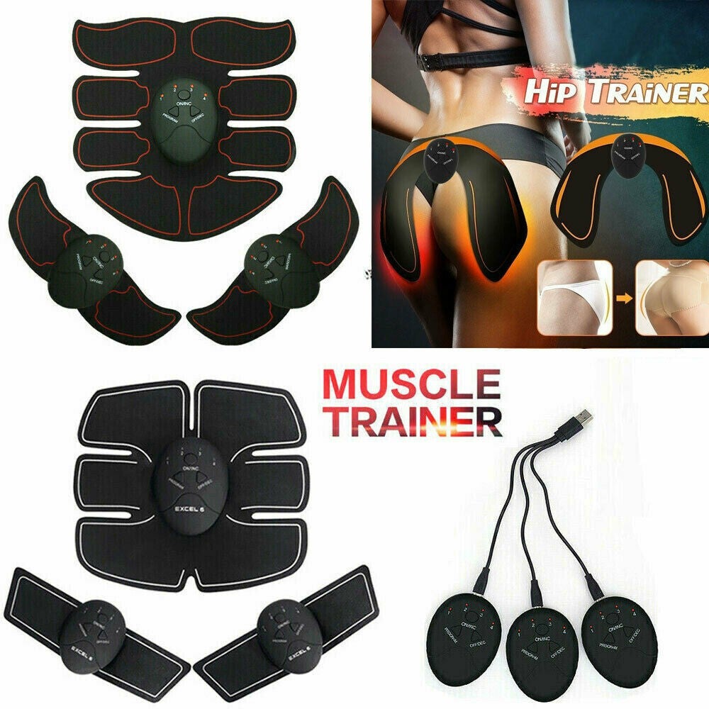 ???? Local Seller [Ready Stock] EMS Muscle Training Gear Body Shape Fit Set ABS 6pad 6pack GYM Six Pad