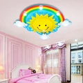 Children's Bedroom Cartoon LED Ceiling Lighting Sun Rainbow Shaped Kids Lamp