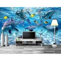 3D Custom Flooring Sticker Pretty Underwater World Floor Mural Wallpaper