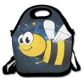 Cartoon Bee Honeybee Lunch Bag Box Tote Bag Travel School Picnic Lunch Box