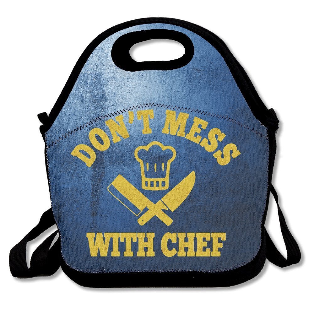 Black Don't Mess With The Chef Lunch Bags For Man And Woman