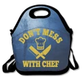 Black Don't Mess With The Chef Lunch Bags For Man And Woman
