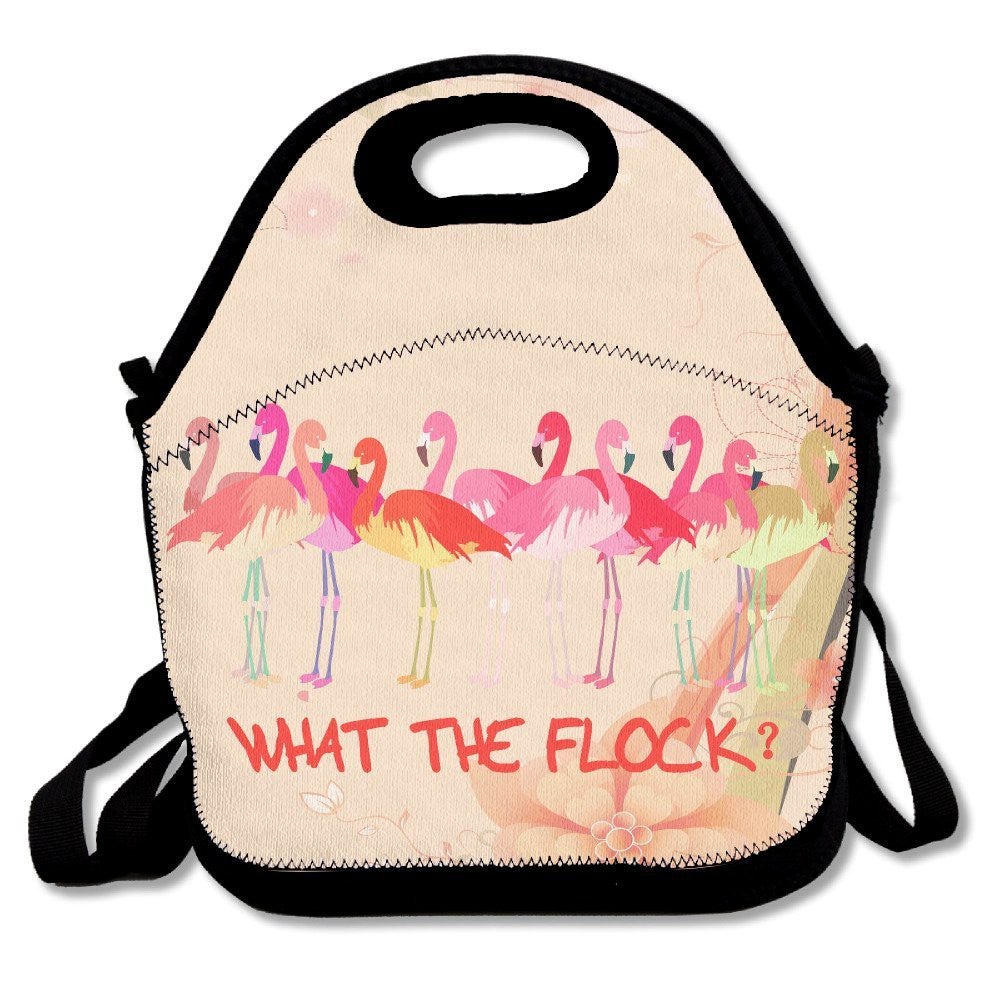 What The Flock Flamingo Lunch Tote Insulated Reusable Lunch Bags rses
