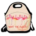 What The Flock Flamingo Lunch Tote Insulated Reusable Lunch Bags rses