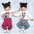 christyhotdeal 3pcs Baby Boy Girl Hats+Romper+Pants Clothes