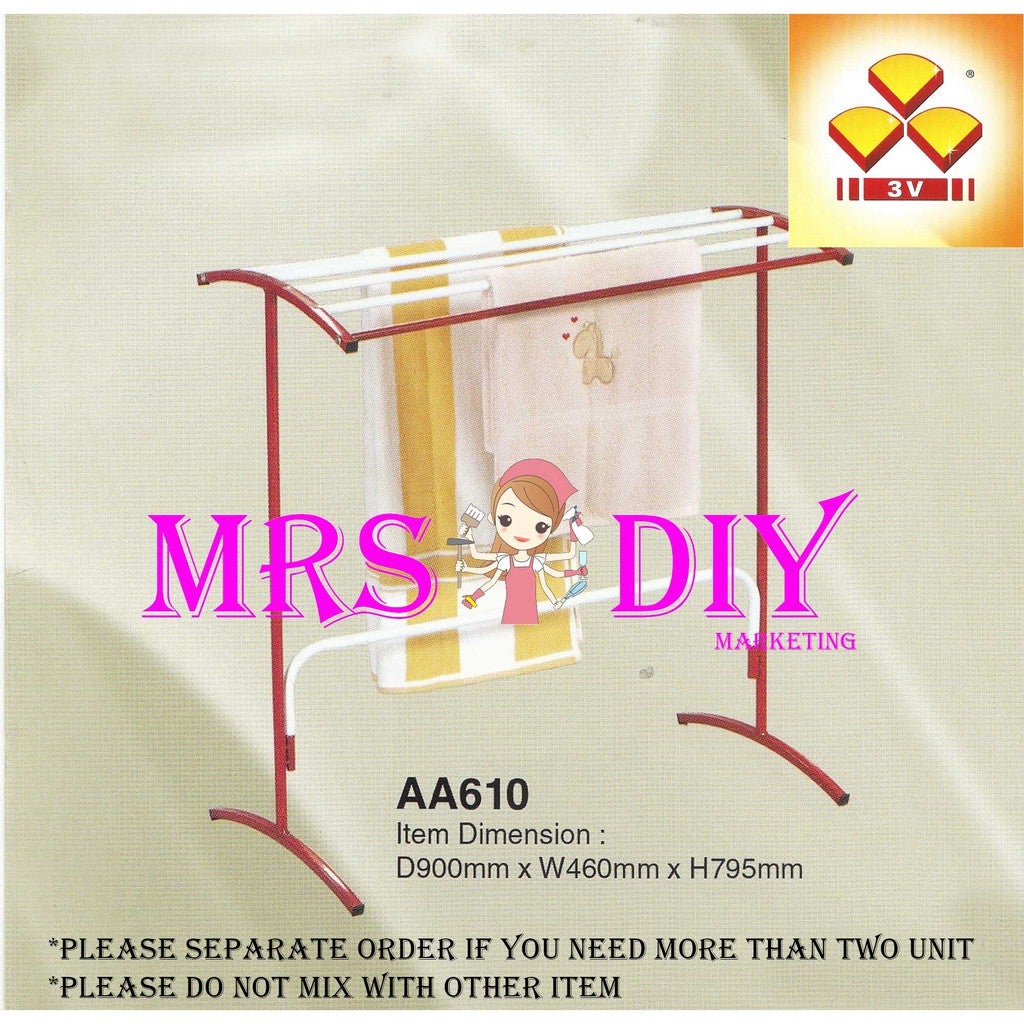 MRS DIY 3V AA 610 SMALL TOWEL HANGER / TOWEL RACK / OUTDOOR INDOOR CLOTHES HANGER / PENYIDAI TUALA BAJU pre 7