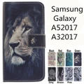 Samsung Galaxy A52017 A32017 Color Painting Flip PU Leather Cover Protect case