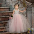 Cute Lace Flower Girls Princess Party Prom Bridesmaid Gown Formal Long Dress