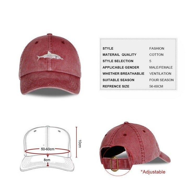 Washed Cotton Baseball Cap Hip-Hop Hat Embroidery Patches