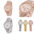 Quartz Watch Geneva Unsiex Wristband Luxury Crystal Women