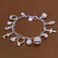?felicelife?Elegant Women Silver Plated Crystal Cuff Chain Bracelet Gifts