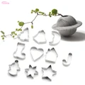 ??FSM??10Pcs Xmas Stainless Steel Biscuit Pastry Cookie Cutter Cake Baking Mold Mould