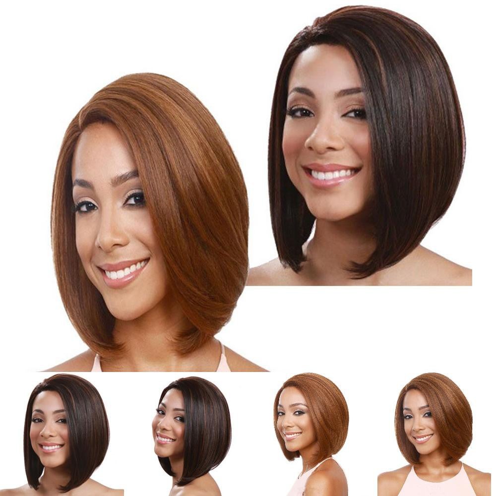 Wig Straight Women Short Bob Lace Front Glueless Human Hair