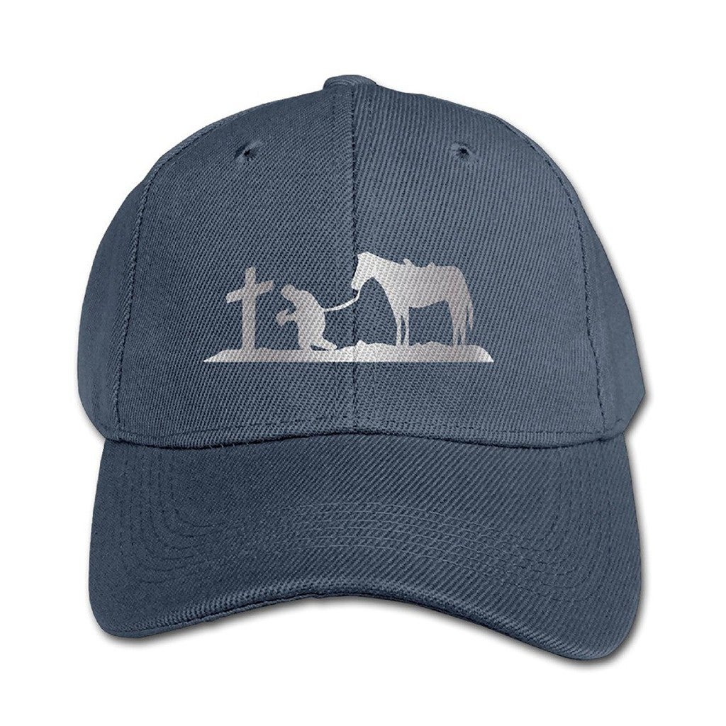 Cowboy Praying Platinum Style Children Sports Caps