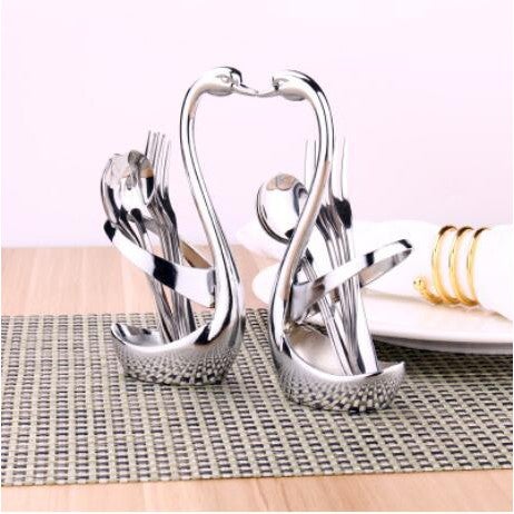Swan Dinnerware Sets set Fork Holder Wedding Party Wedding Decorate