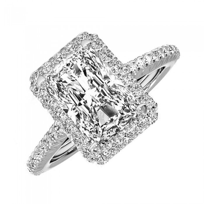 925 Genuine Silver Engagement Ring P57 - The Obsidian