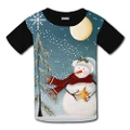 Unisex Short Sleeve Christmas Snowman 3D Unisex T-Shirts Unisex