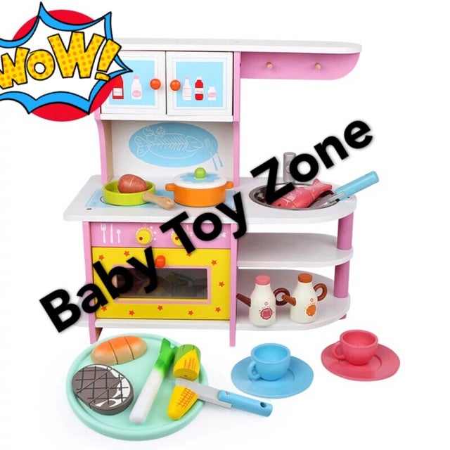 Kid Kitchen Play Set ?Wooden?