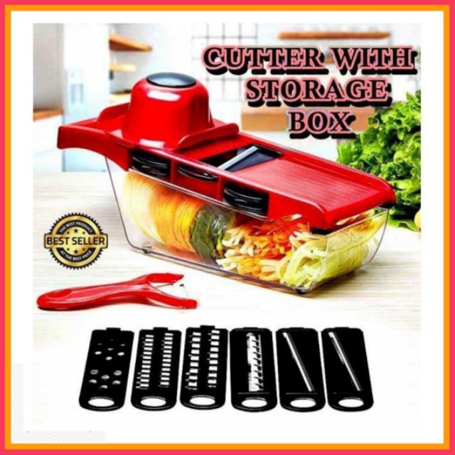 FRUIT & VEGETABLE CUTTER - 6 in 1 Green color