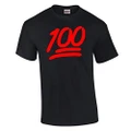icustomworld 100 Emoji Red Logo T-shirt Funny Cool Gift Shirts