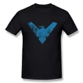 TEE-Men's Nightwing Batman Superhero Logo Tees Shirt.