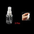 SODIAL(R) 5 Pcs Empty Clear White Plastic Spray Bottle Pump 50ML