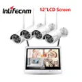 Inlifecam 12"lCD SCreen Monitor Wireless CCTV System NVR Security System IR Camera IP Kits