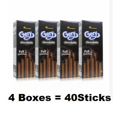 4 Boxes Gery Dark Chocolate Wafer Roll (40 Sticks) LOCAL READY STOCKS