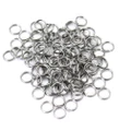 100Pcs Stainless Steel Fishing Tackle Split Rings Outer